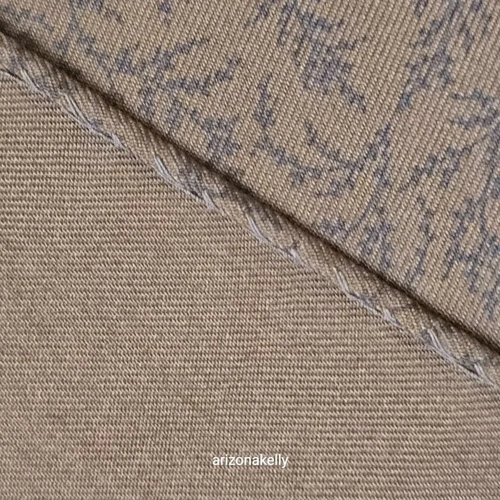 Large Silk Scarf Tan With Game Birds Made in Italy